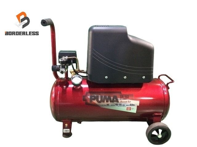 SK11 藤原産業 エアコンプレッサー PUMA プーマ SR-102 SR-L30MPT-01 100V 30L 常圧 一般圧 エアーコンプレッサー115447