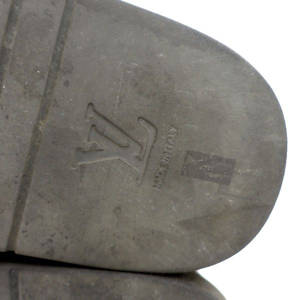 LOUIS VUITTON ルイヴィトン マイアミ レザー モノグラム サンダル ブラック エンボス メンズ MEN 男性 ボーイズ 紳士 靴 クツ シューズ SHOES ブランド ODELLYA_COM