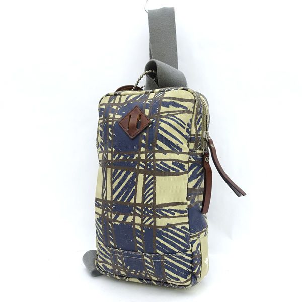 Vivienne Westwood / ヴィヴィアンウエストウッド ■ボディバッグ クレヨン タータンチェック キャンバス ベージュ 【バッグ/バック/BAG/鞄/カバン】 【】