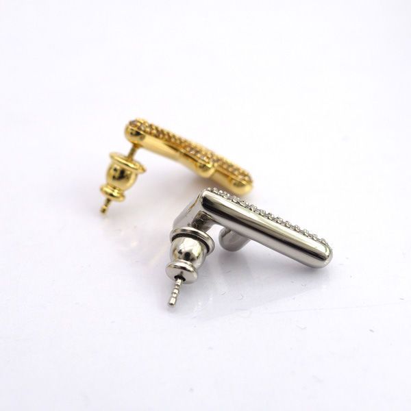 FENDI / フェンディ ◇FFロゴ ピアス ゴールド シルバー ライン