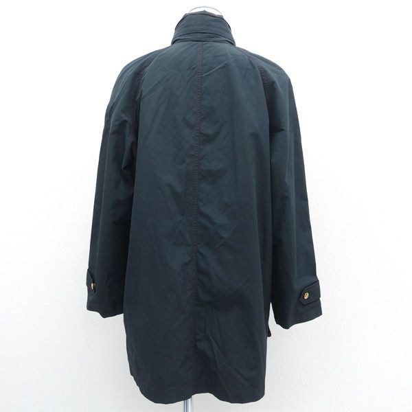 BURBERRYS バーバリーズ ナイロンコート ロゴ刺繍 フード収納 金ボタン ブラック 38 FNA46-256 レディース ガールズ LADY 女性 婦人 レディースファッション