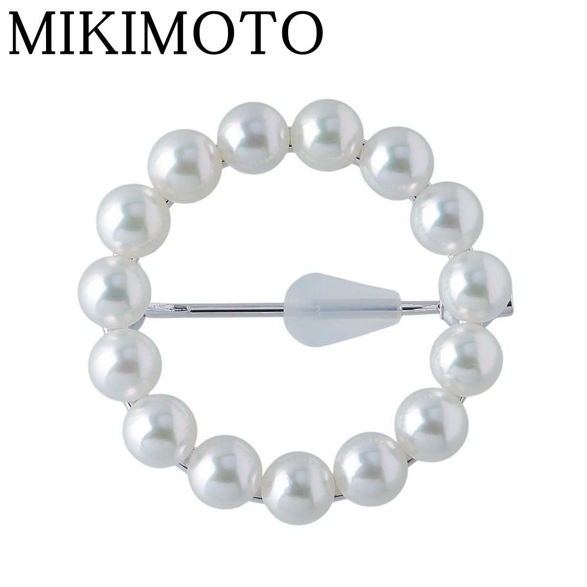 ミキモト パール サークル ブローチ アコヤパール4.4mm シルバー MIKIMOTO 22303
