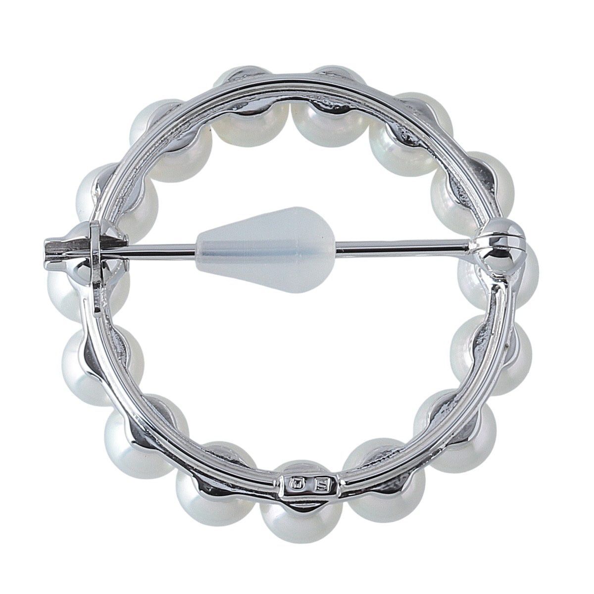 ミキモト パール サークル ブローチ アコヤパール4.4mm シルバー