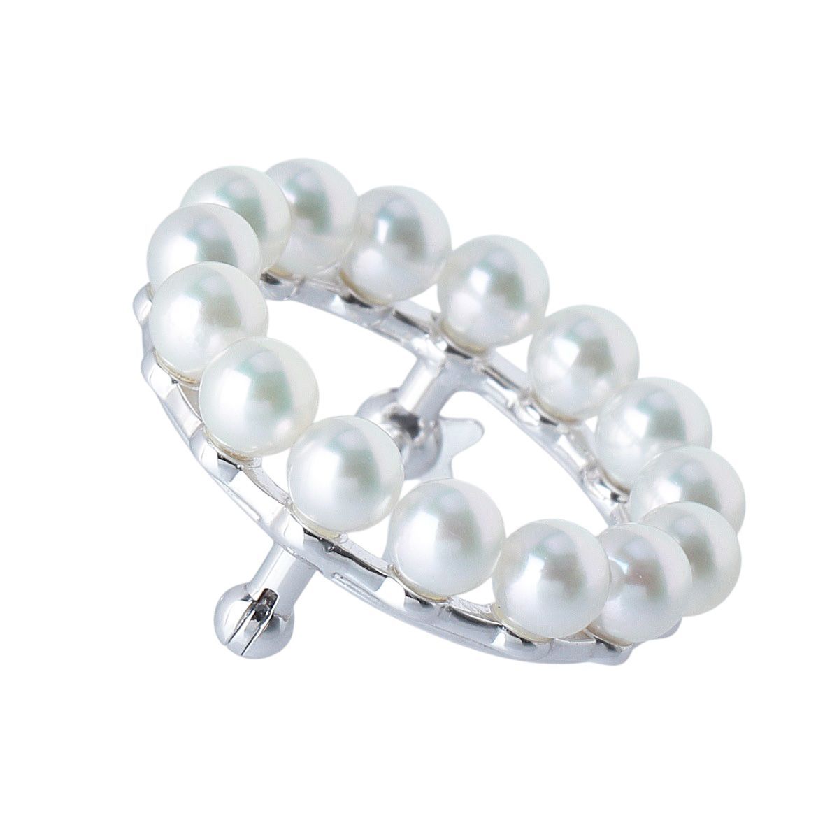 ミキモト パール サークル ブローチ アコヤパール4.4mm シルバー