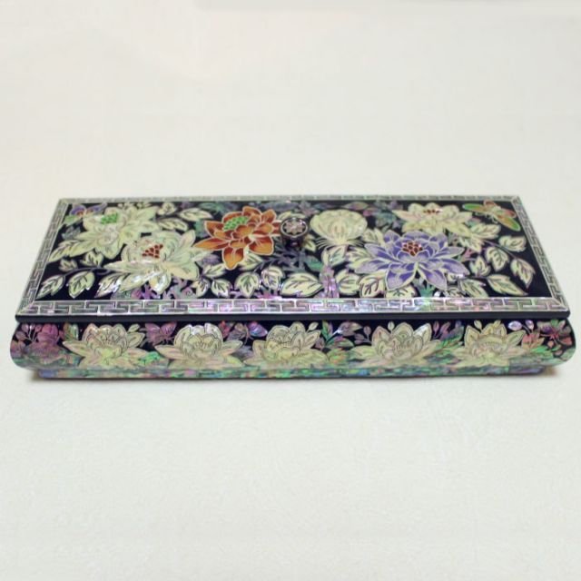 螺鈿の韓国カトラリーボックス 箸入れ sujoire-1-sカトラリーボックス キラキラ 螺鈿細工 収納ケース ハンドメイド キッチン用品 おしゃれ キッチン 整理 蓋付き お箸 フォーク スプーン ナイフ 敬老の日 母の日 プレゼント