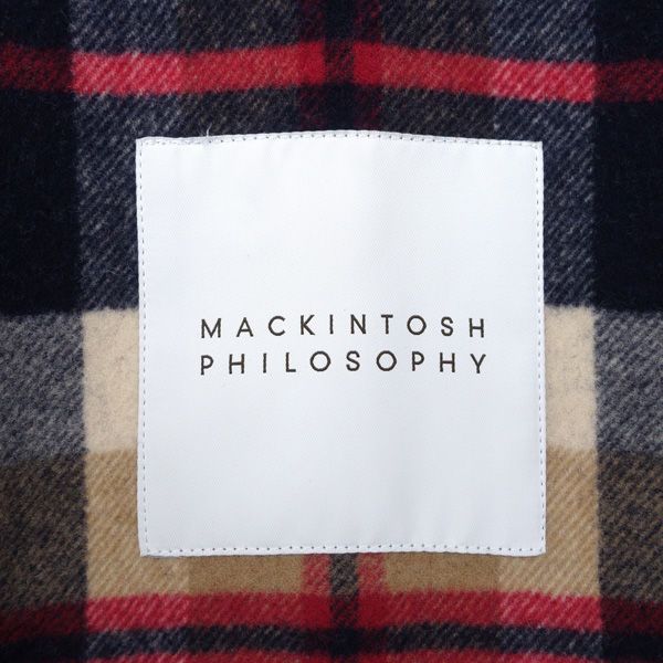 MACKINTOSH PHILOSOPHY ◇ステンカラーコート/チェック柄ライナー付き