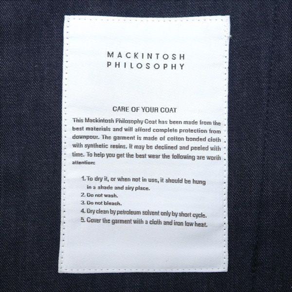 MACKINTOSH PHILOSOPHY ◇ステンカラーコート/チェック柄ライナー付き
