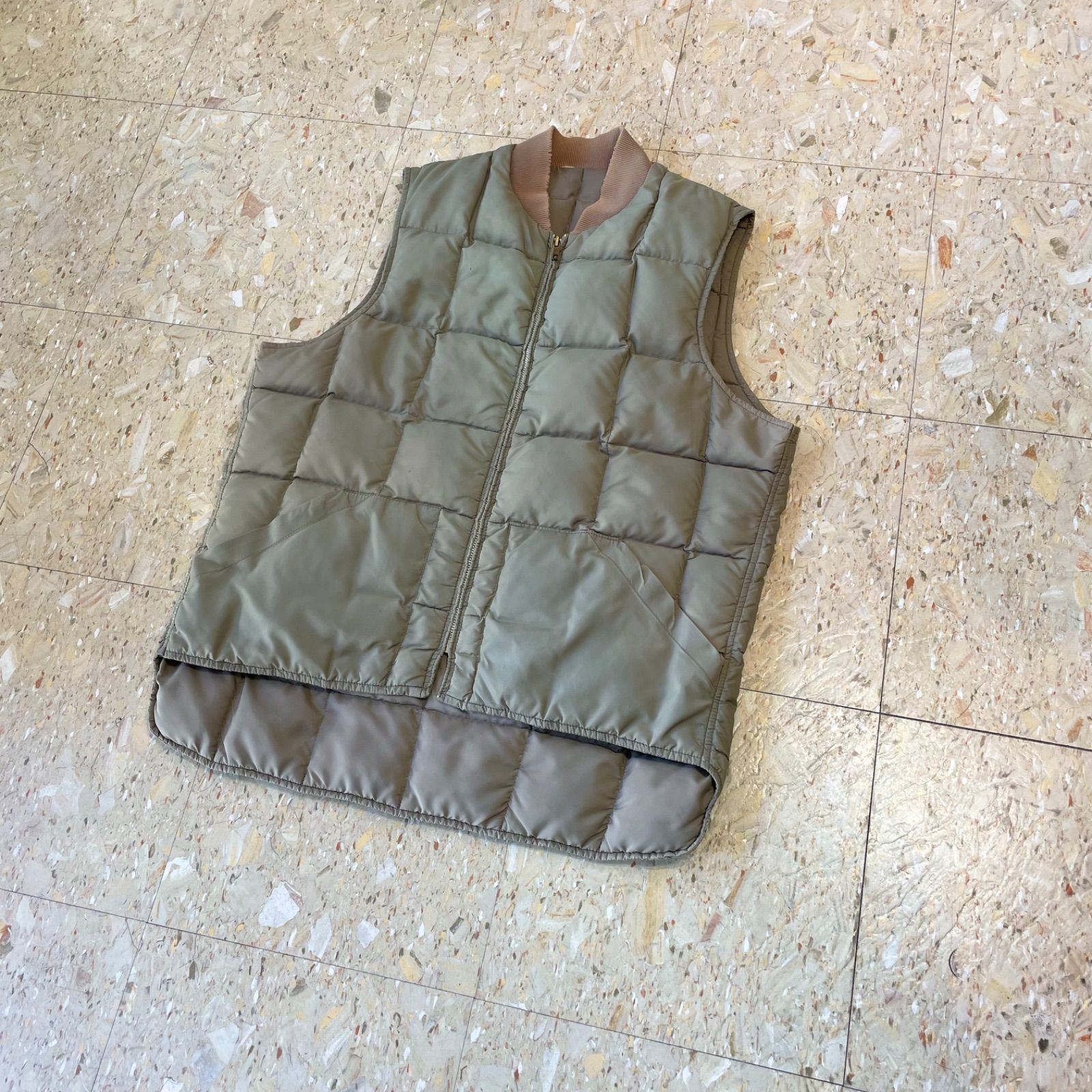 70s VINTAGE ダウンベスト PRIDE アルミジッパー size.L相当