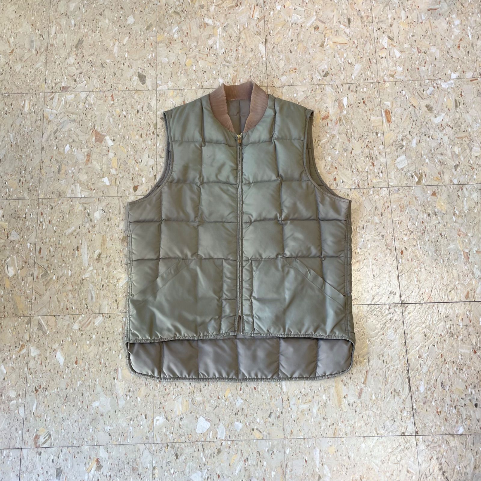 70s VINTAGE ダウンベスト PRIDE アルミジッパー size.L相当