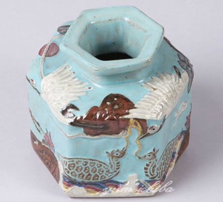 韓国有名陶芸家作 イギョンヒョン 十長生花器 touki-6-s ギフト お土産