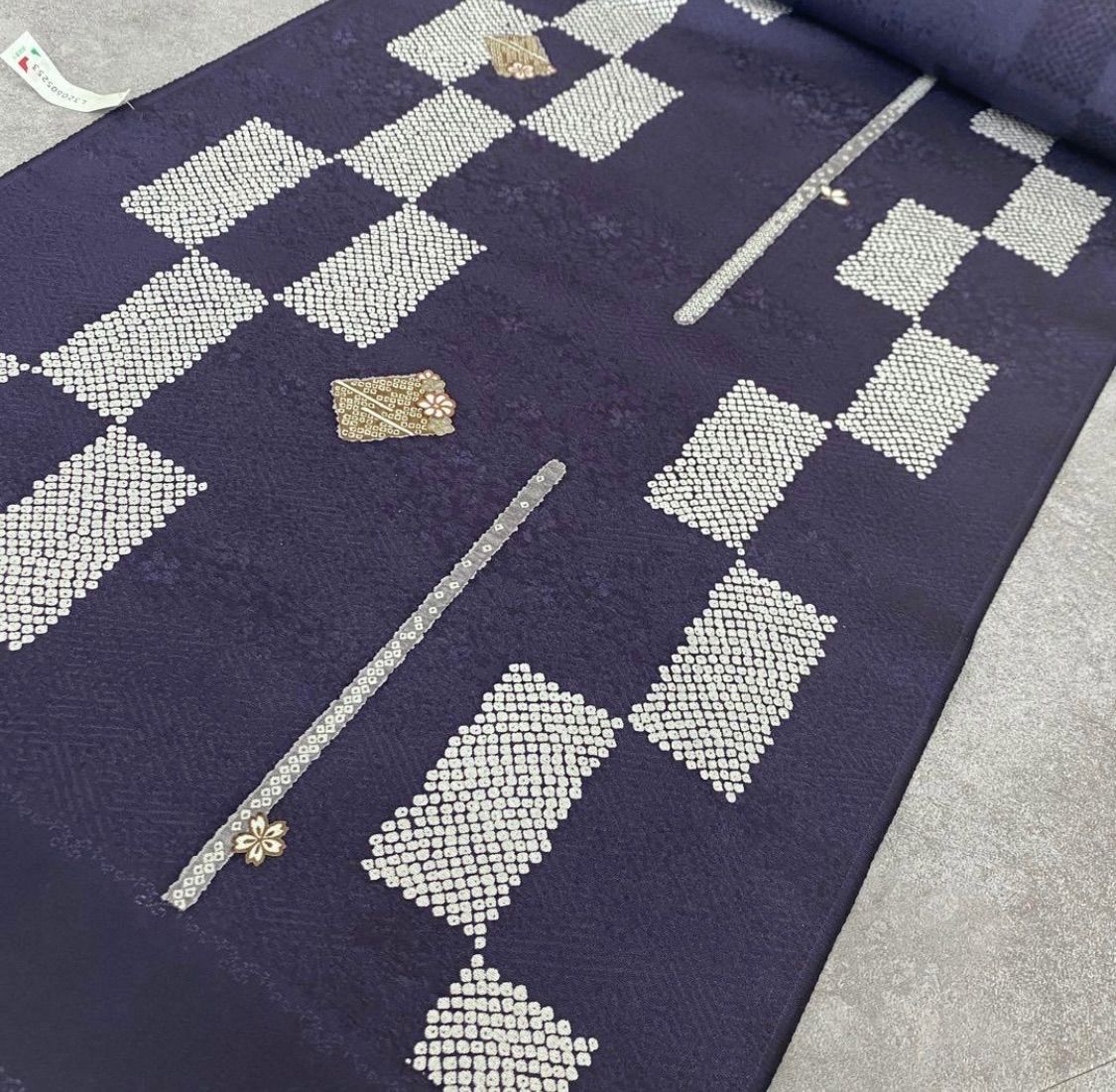 tsx325 新古品 反物 小紋 丹後ちりめん 正絹 - メルカリ