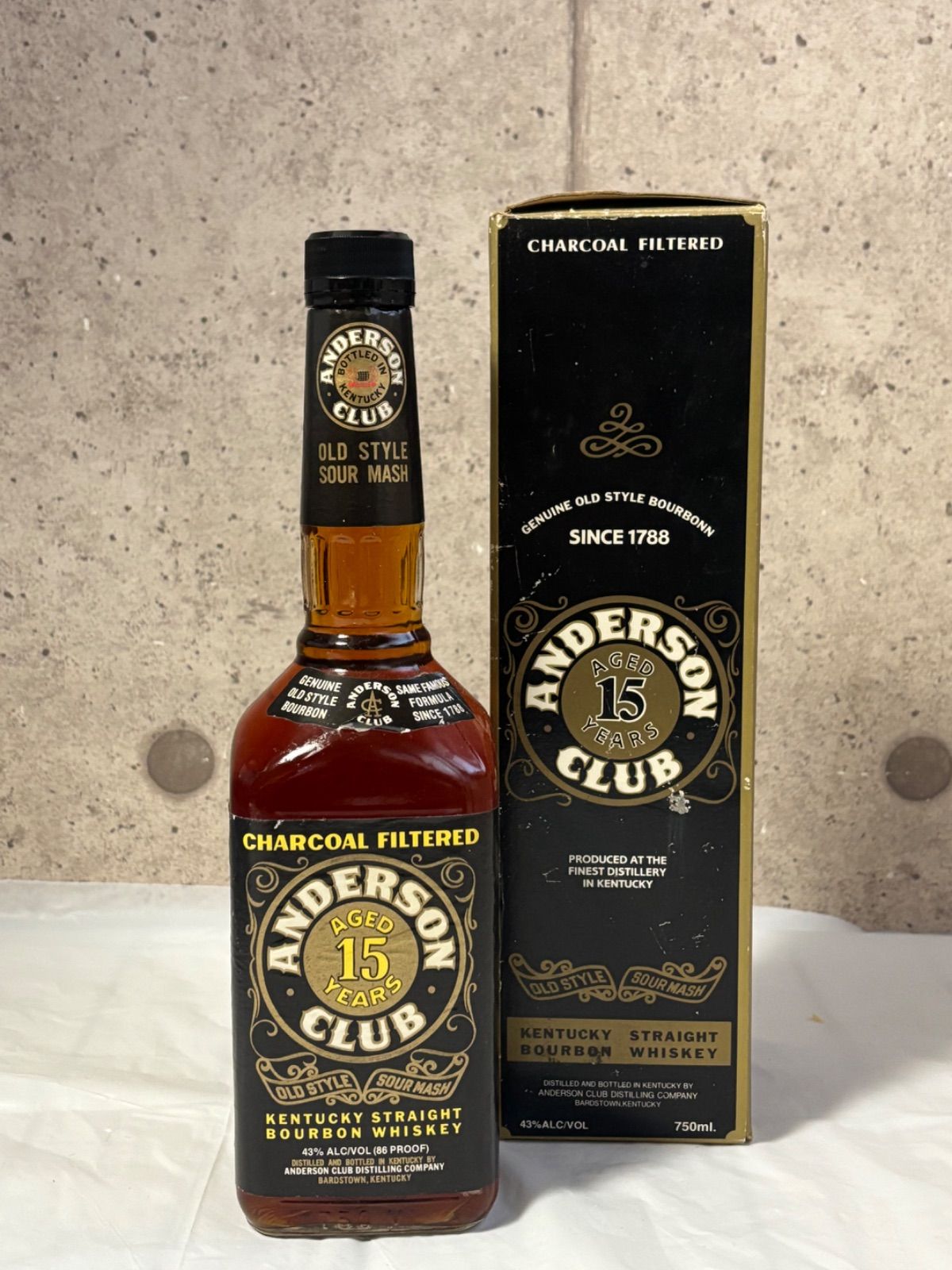 未開栓 KENTUCKY BOURBON 750ml 43% アンダーソンクラブ15年 現状品 