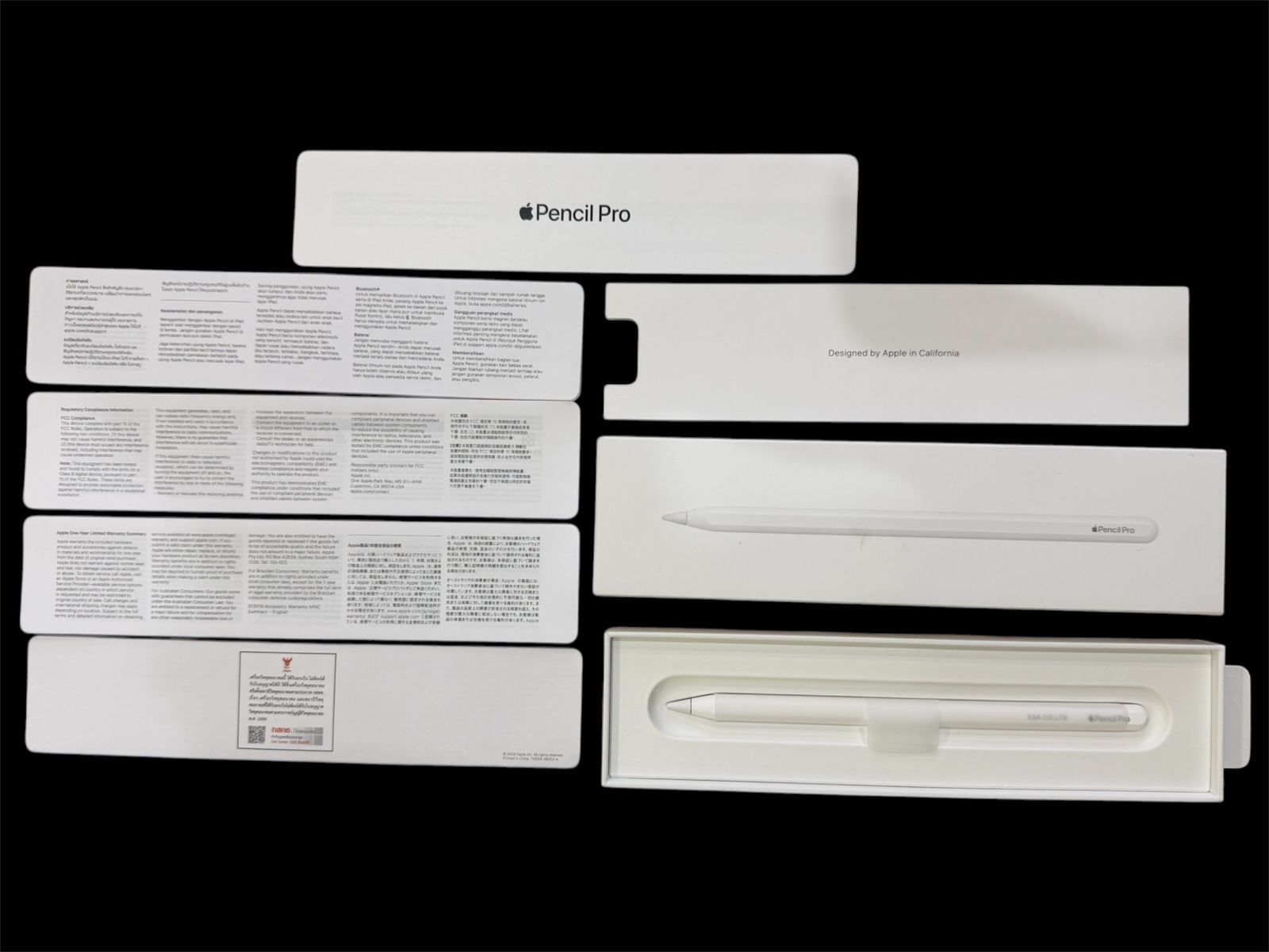 管理101 Apple Pencil Pro 本体 外箱 説明書付き 動作未 刻印あり