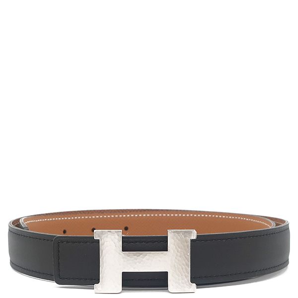 エルメス HERMES ベルト ミニコンスタンス マルトレ ヴォースイフト ヴォーエプソン ブラック ゴールド 80 シルバー金具 黒 茶 リバーシブル B刻印 製 箱