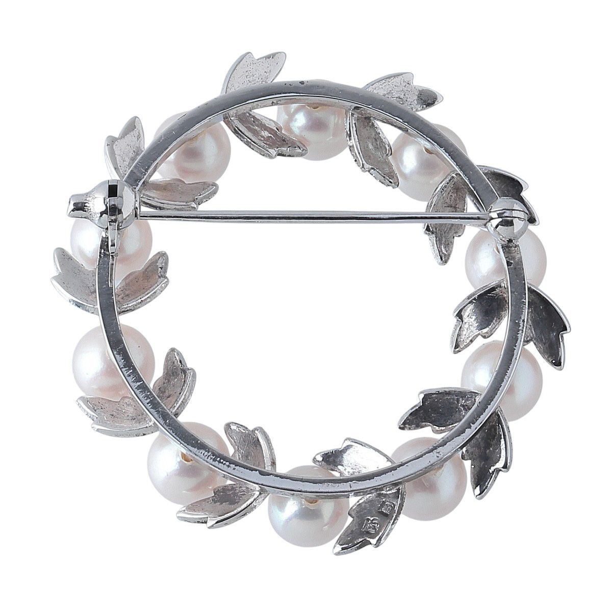 ミキモト パール ブローチ サークル アコヤパール5.7mm シルバー PB