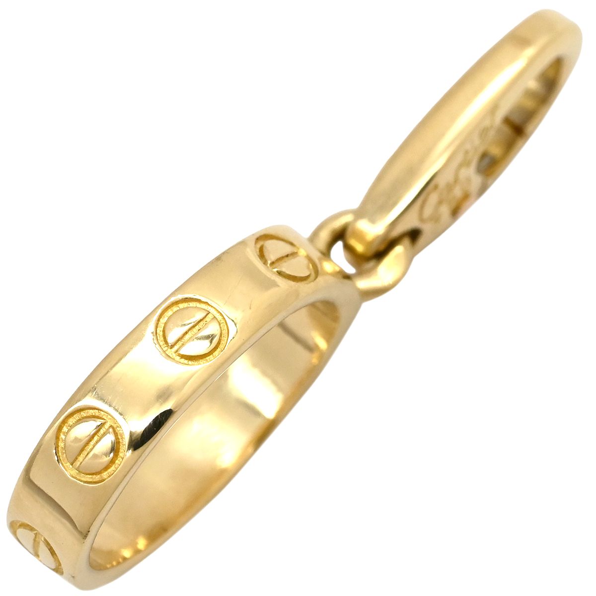 カルティエ Cartier ペンダントトップ ラブ チャーム K18YG ダイヤモンド イエローゴールド ネックレストップ Au750 18K 18金 オーバル ネジ ビスモチーフ