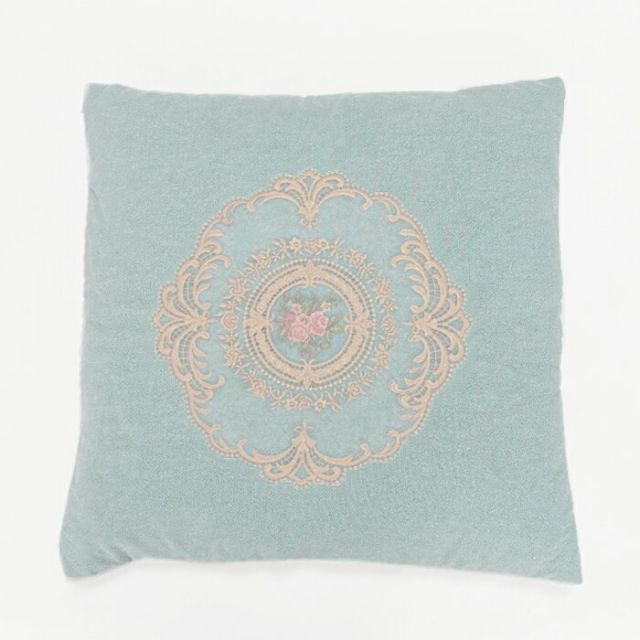 北欧風韓国インテリア レース座布団カバー コーラルブルー 北欧風韓国インテリア レース座布団カバー ホワイト 50×50 韓国 インテリア おしゃれ かわいい韓国雑貨 和室 洋室 リビング 洋風  