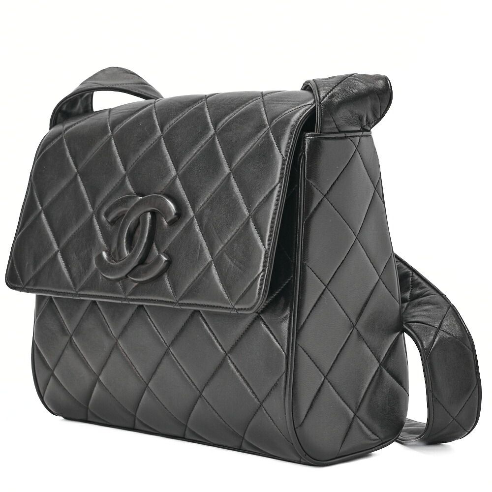 CHANEL シャネル ワンショルダーバッグ マトラッセ ココマーク 黒 ゴールド金具 レディースバッグ ブランド