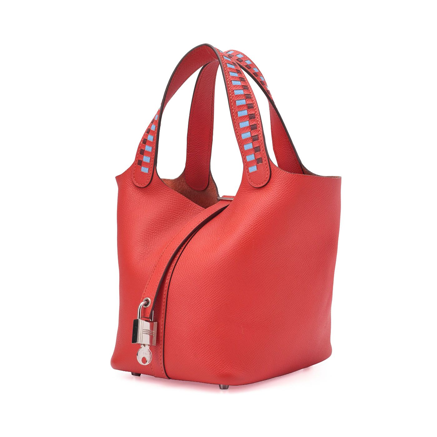 HERMES エルメス ピコタンロックPM ハンドバッグ エプソン ローズジャイプール シルバー金具 レディースバック