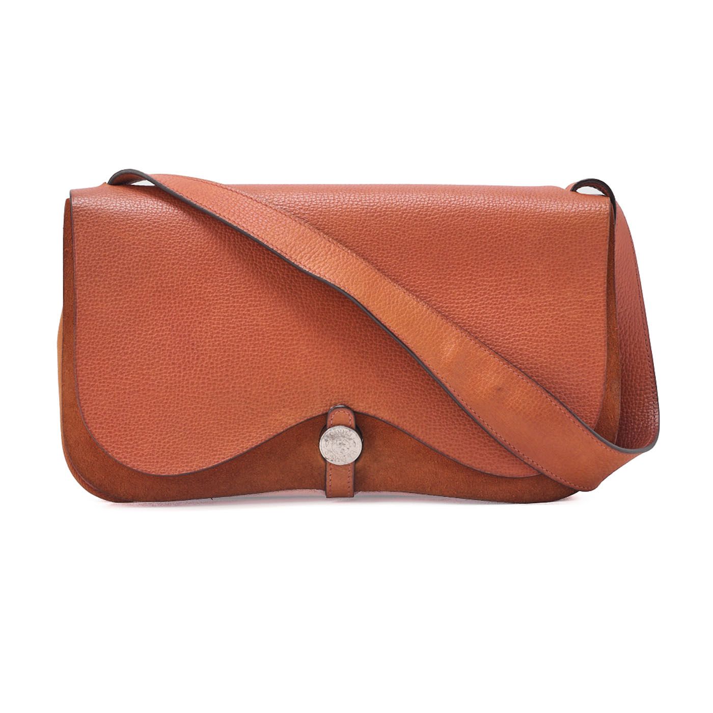 HERMES エルメス サック コロラドMM ショルダーバッグ リエージュ×キャンバス オレンジ シルバー金具 レディースバッグ レディースバック ショルダーバッグ