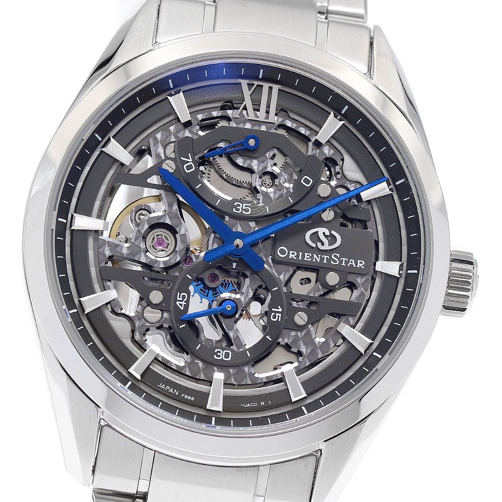 オリエント ORIENT F8B6-UAC0 RK-AZ0102N オリエントスター M34 F8スケルトン パワーリザーブ スモールセコンド 手巻き メンズ 箱 保証書付き_918986