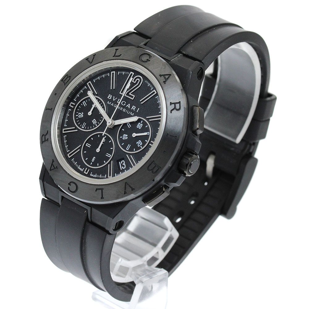 ブルガリ BVLGARI DG42SMCCH ディアゴノ マグネシウム デイト クロノグラフ 自動巻き メンズ _918932