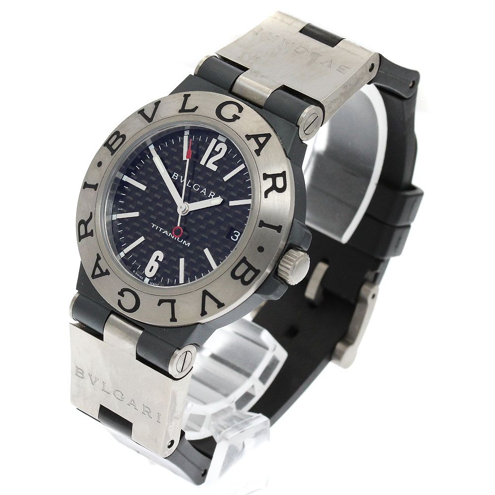 ブルガリ BVLGARI TI38TA ディアゴノ チタニウム デイト 自動巻き メンズ_917106