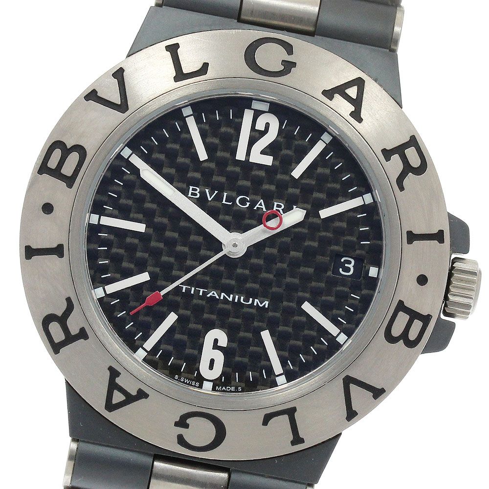 ブルガリ BVLGARI TI38TA ディアゴノ チタニウム デイト 自動巻き メンズ_917106