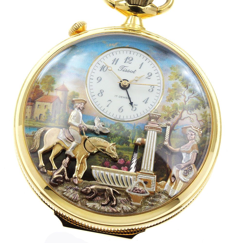 ティソ TISSOT リュージュ 懐中時計 からくりオルゴール cal.5094 手巻き メンズ_917117