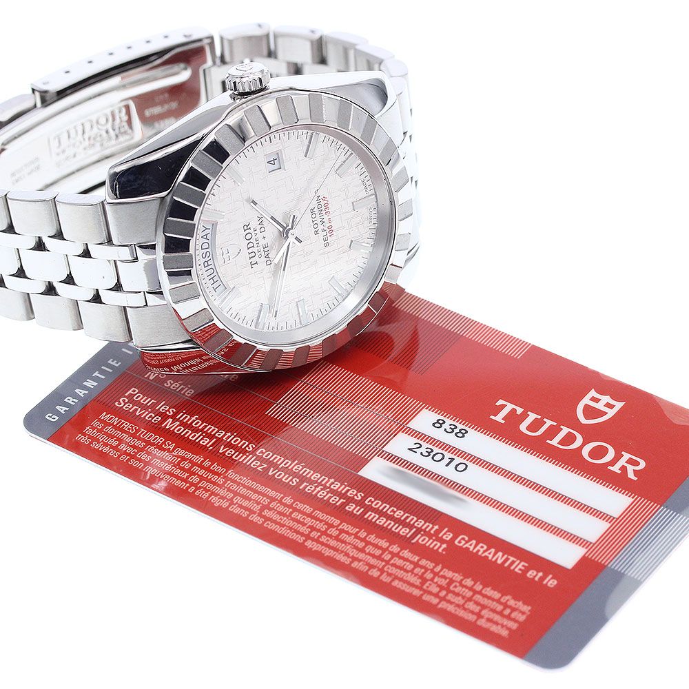 チュードル TUDOR 23010 クラシック デイトデイ 自動巻き メンズ 保証書付き_915891