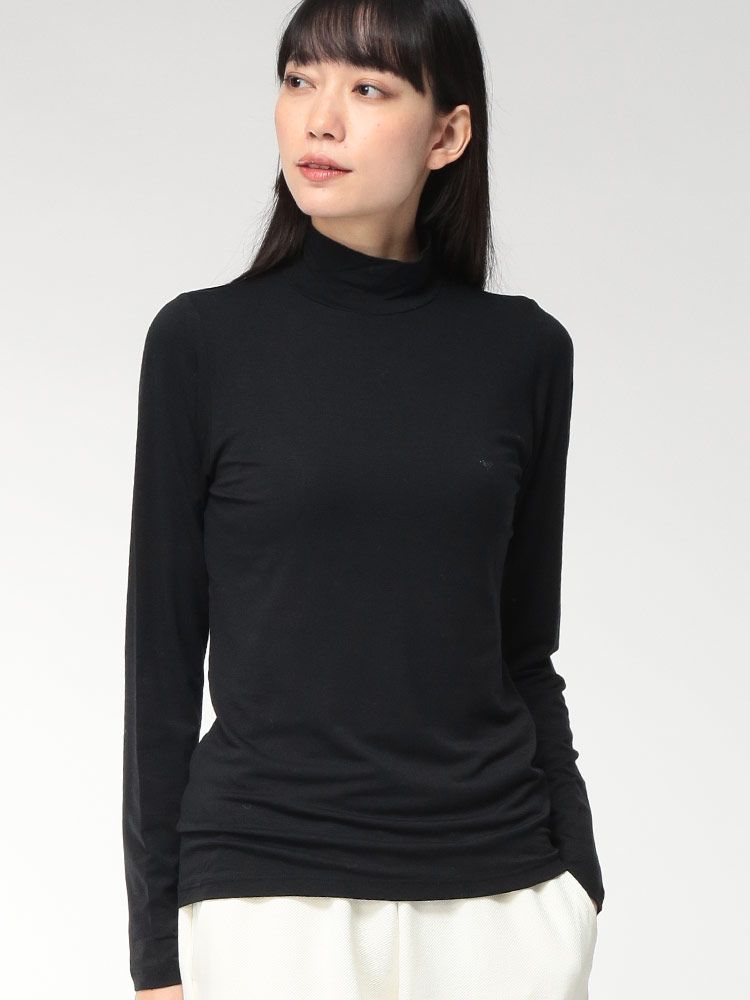 EMPORIO ARMANI エンポリオアルマーニ ワンポイント モックネック 長袖 Tシャツ