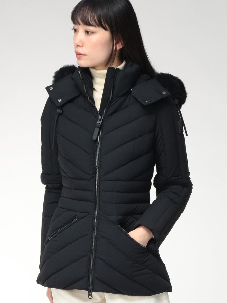 MACKAGE マッカージュ シープファー フード着脱 フルジップ ダウンジャケット