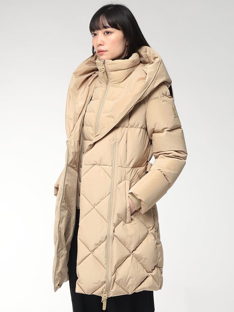 MACKAGE マッカージュ フード ウエストベルト付き フルジップ ダウンコート