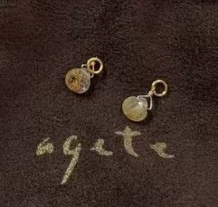 agete アガット ピアスチャーム ゴールド クリスタル