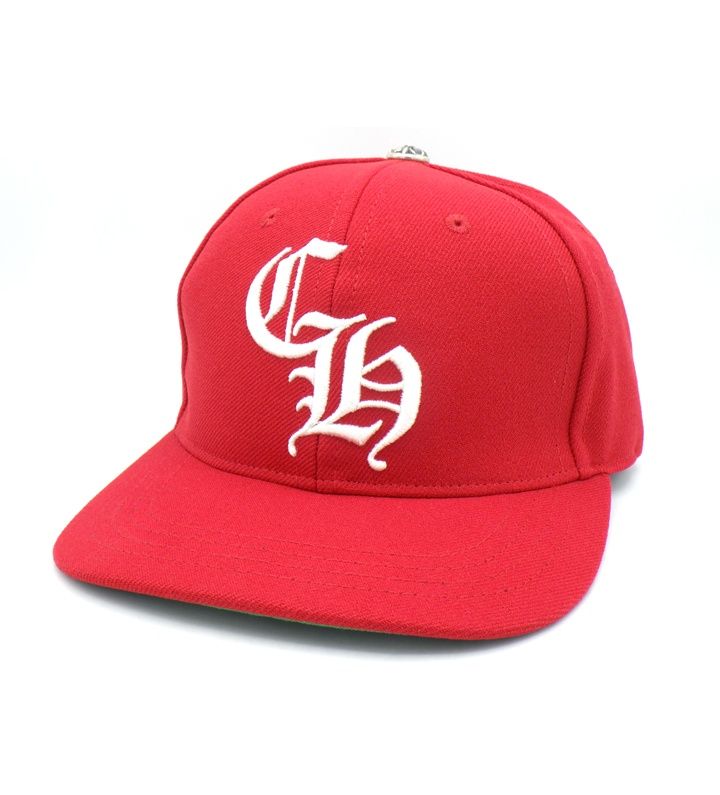 クロムハーツ CHROME HEARTS CH HAT CH ロゴ 刺繍 ベース ボール キャップ 帽子 n9786