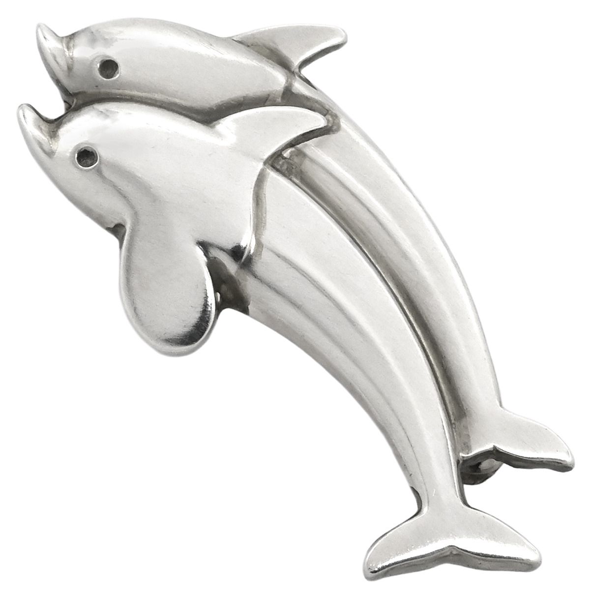 ジョージ・ジェンセン Georg Jensen ブローチ イルカモチーフ シルバー