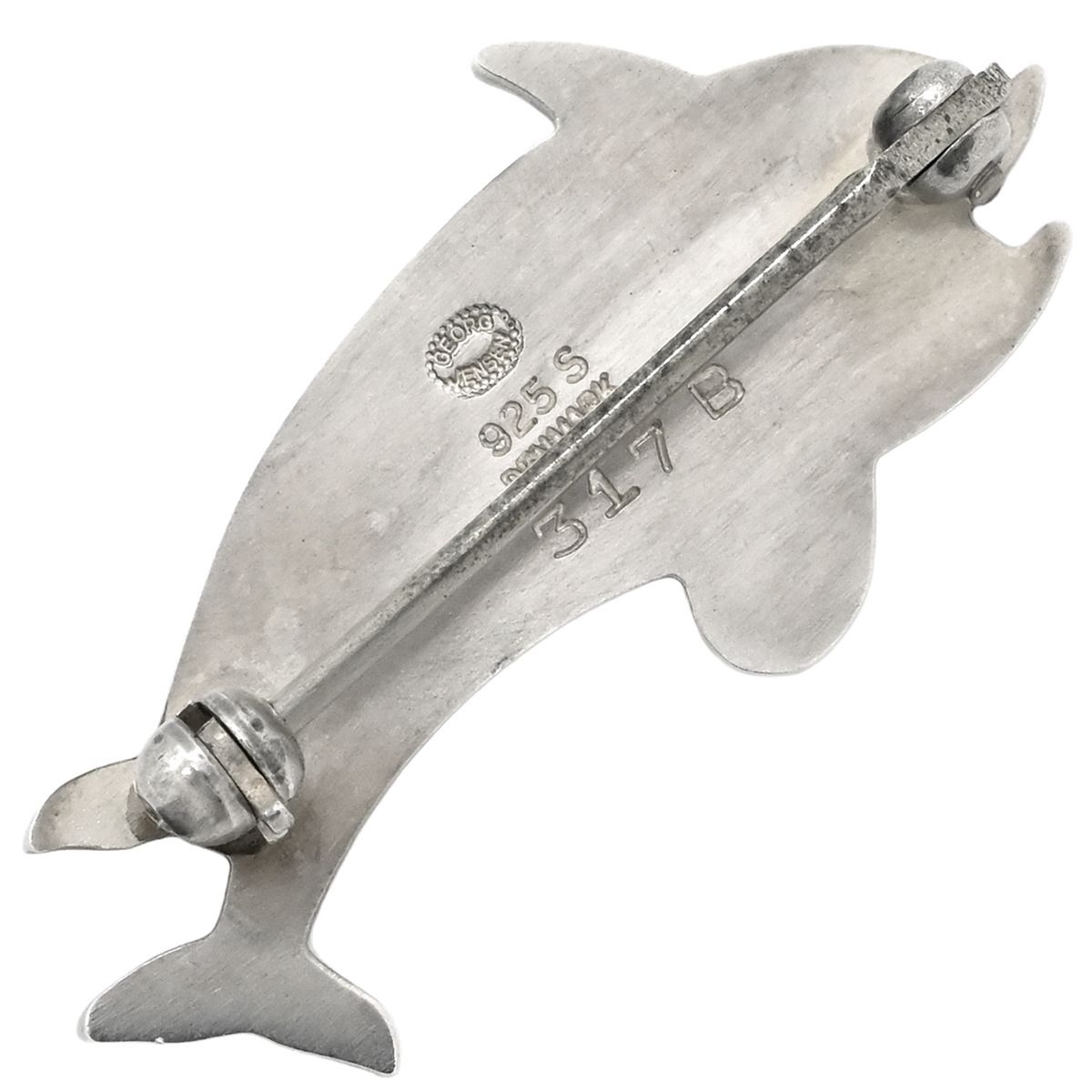 ジョージ・ジェンセン Georg Jensen ブローチ イルカモチーフ シルバー