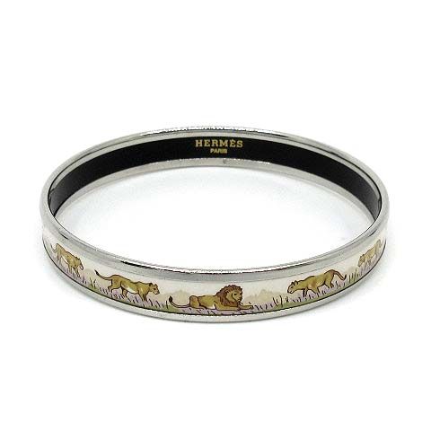 美品 エマイユ PM バングル ブレスレット 七宝焼き レディース シルバー エルメス HERMES エマイユPM バングル ブレスレット 七宝焼き