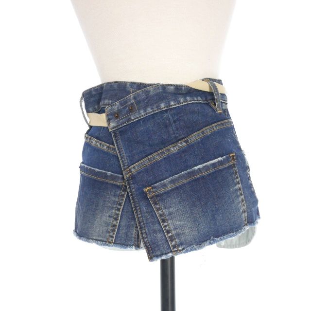 ディースクエアード DSQUARED2 23AW デニム ラップスカート ミニ UNI インディゴ S71MU0756 正規