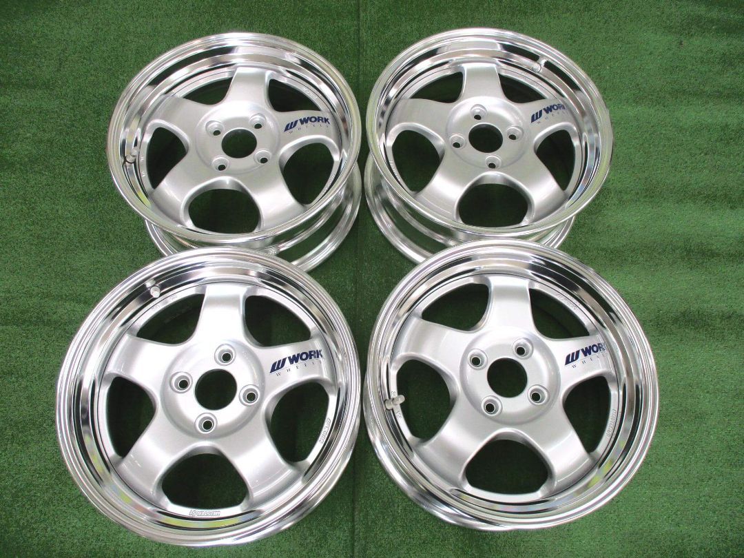 絶版 ワーク マイスターS 1 2 P 6 5 J 15 4 H 100 35 タント スペーシアなど 軽カスタム ホイール 4本 Y 105