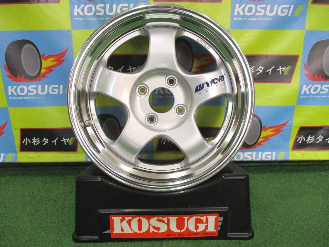 絶版 ワーク マイスターS 1 2 P 6 5 J 15 4 H 100 35 タント スペーシアなど 軽カスタム ホイール 4本 Y 105