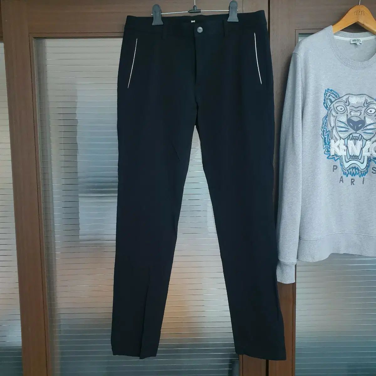 WAAC ブラック ストレッチ ゴルフ カジュアル パンツ 32 33サイズ