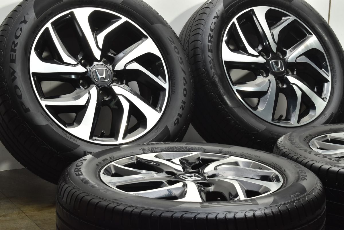良好品 ホンダ ステップワゴン スパーダ 16 in 6 J 50 PCD 114 3 ピレリ パワジー 205 60 R オデッセイ ヴェゼル アコード 流用