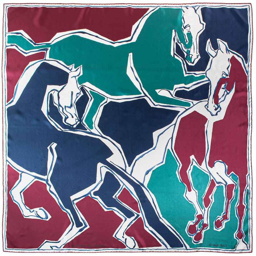 HERMES エルメス カレ90 La Danse des Chevaux Double Face 馬のダンス ダブルフェイス 903576 S スカーフ 2021 SS グリーン マルチ