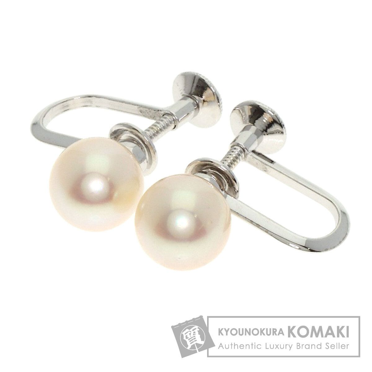 MIKIMOTO ミキモト パール 真珠 イヤリング K14WG レディース 