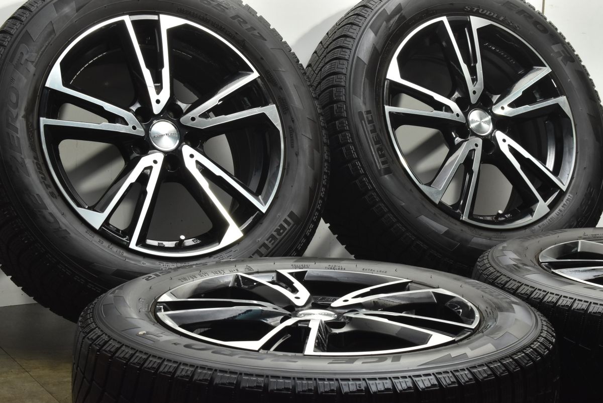 程度良好品 ユーロテック 17 in 7 J 45 PCD 108 ピレリ アイスゼロ FR 215 65 R プジョー 3008 408 5008 シトロエン C 5エアクロス 5 X