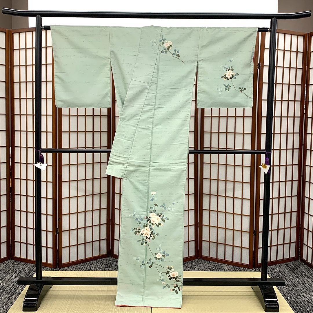 適応身長 約170 cm リサイクル着物 牛首紬 訪問着 袷 2501027 40