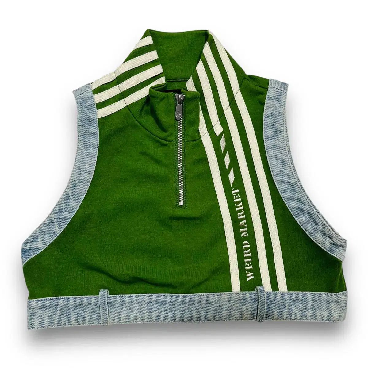 ウィアード マーケット 3本線 ロゴ y2k ワイド ヒップホップ グリーン ヴィンテージ セットアップ