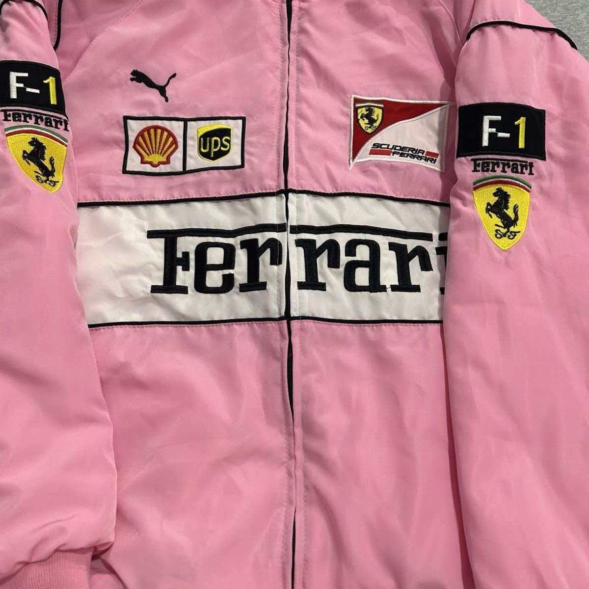 Ferrari フェラーリ F1 レーシングジャケット ブルゾン 刺繍 中綿 男女