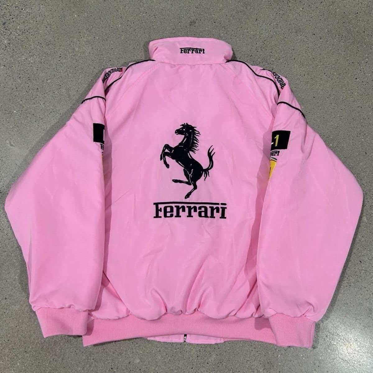 Ferrari フェラーリ F1 レーシングジャケット ブルゾン 刺繍 中綿 男女